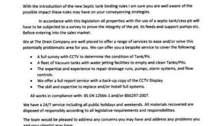 details of septic tank emptying service